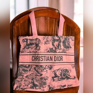 Dior Riviera GWP Tote -  Pink Toile de Jouy